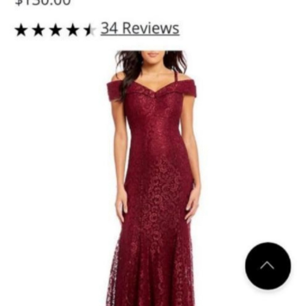 Off the shoulder lace gown (burgundy)